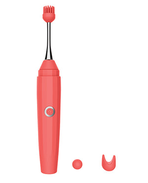 Luv Inc. Luv Inc. Orgasm Pen w/Three Attachments - Coral - Image 3
