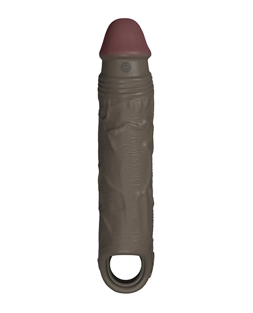 Shaft Shaft Flexskin Liquid Silicone 7.8" Vibrating Sheath - Mahogany - Image 2