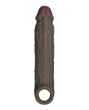 Shaft Shaft Flexskin Liquid Silicone 7.8" Vibrating Sheath - Mahogany - Image 3