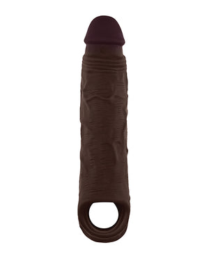 Shaft Shaft Flexskin Liquid Silicone 8.8" Vibrating Sheath - Mahogany - Image 3
