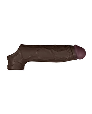 Shaft Shaft Flexskin Liquid Silicone 8.8" Vibrating Sheath - Mahogany - Image 4