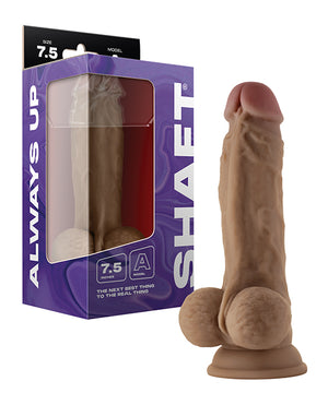Shaft Shaft Model A Flexskin Liquid Silicone 7.5" Dong w/Balls - Oak - Image 3