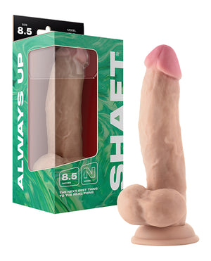 Shaft Shaft Model N Flexskin Liquid Silicone 8.5" Side Curve Dong w/Balls - Pine - Image 2