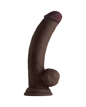 Shaft Shaft Model C Flexskin Liquid Silicone 8.5" Curved Dong w/Balls - Mahogany - Image 4