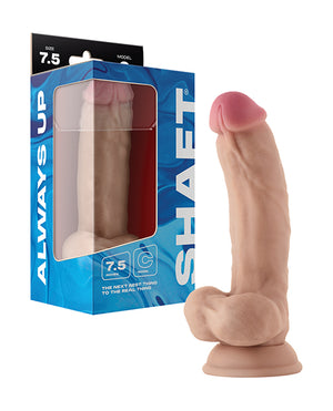 Shaft Shaft Model C Flexskin Liquid Silicone 7.5" Curved Dong w/Balls - Pine - Image 3