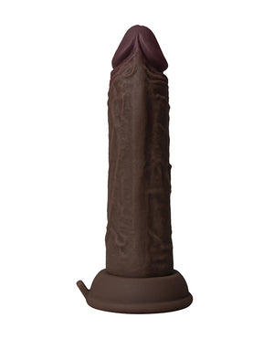 Shaft Shaft Flexskin Liquid Silicone 6.5" Vibrating Dong - Mahogany - Image 3