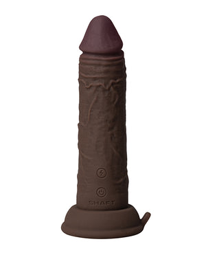 Shaft Shaft Flexskin Liquid Silicone 6.5" Vibrating Dong - Mahogany - Image 4