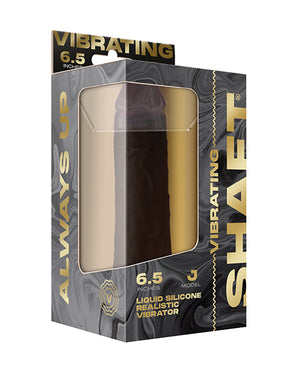 Shaft Shaft Flexskin Liquid Silicone 6.5" Vibrating Dong - Mahogany - Image 5