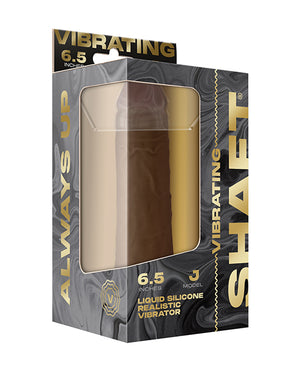 Shaft Shaft Flexskin Liquid Silicone 6.5" Vibrating Dong - Oak - Image 5