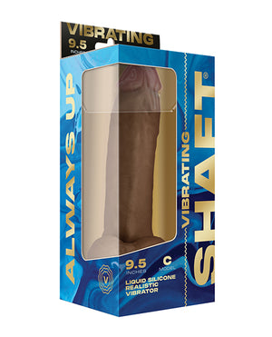 Shaft Shaft Flexskin Liquid Silicone 9.5" Vibrating Curved Dong w/Balls - Oak - Image 5