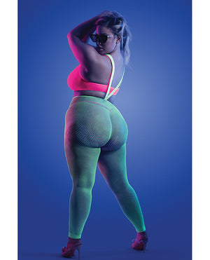Glow by Fantasy Lingerie Glow Come Alive Suspender Stockings, Bralette &amp; G-String Multi Color QN - Image 3