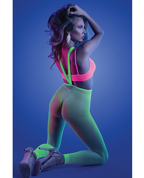 Glow by Fantasy Lingerie Glow Come Alive Suspender Stockings, Bralette &amp; G-String Multi Color O/S - Image 2