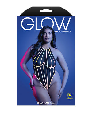 Solar Flare Flash Reflective Binding Halter Tie Teddy - Black QN - Image 3