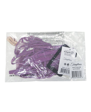 Temptress Gisele Sheer Floral Mesh Open Back Teddy - Lavender L/XL - Image 3