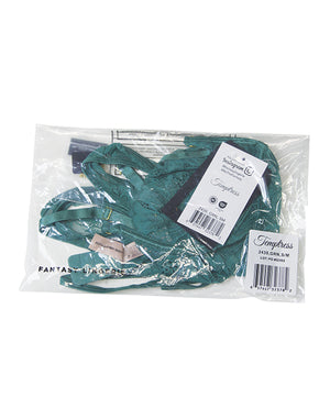 Temptress Aerin Lace Bra w/Removable Chain & Panty 2 pc Set - Green 3X/4X - Image 3