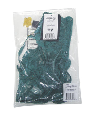 Temptress by Fantasy Temptress Aerin Lace Teddy w/Removable Chain - Green 3X/4X - Image 3