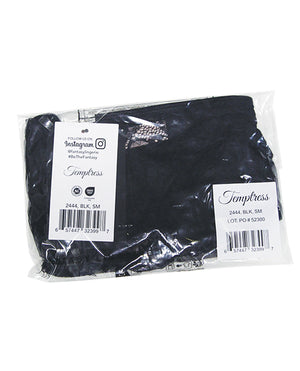 Temptress Vivienne Swiss Dot Mesh and Lace Crotchless Teddy - Black S/M - Image 3