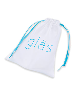 Glas Glas 4" Beaded Glass Butt Plug w/Tapered Base - Clear - Image 5