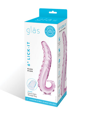 Glas Glas 6" Lick-it Glass Dildo - Pink - Image 4