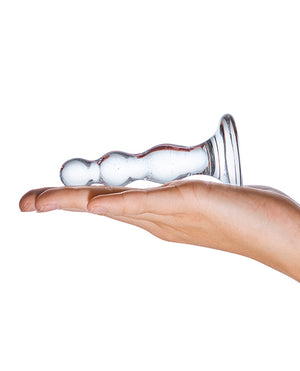 Glas Glas Triple Play Beaded Butt Plug - Clear - Image 4