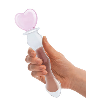 Glas Glas 8" Sweetheart Glass Dildo - Pink/Clear - Image 5
