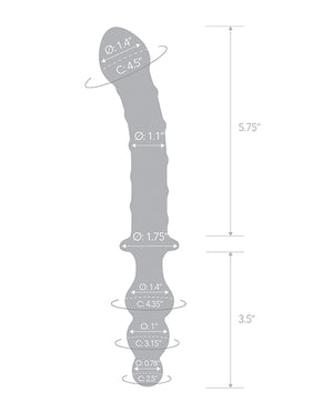 Glas Glas 10" Twister Dual Ended Dildo - Blue - Image 5