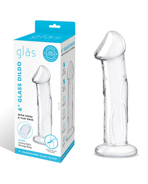 Glas Glas 6" Dildo w/Veins &amp; Flat Base