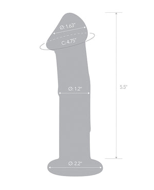 Glas Glas 6" Dildo w/Veins &amp; Flat Base - Image 4