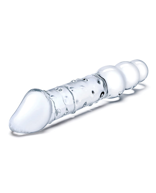 Glas Glas 12" Double Ended Glass Dildo w/Anal Beads - Clear - Image 2