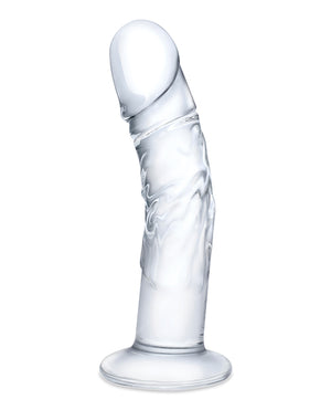 Glas Glas 7" Realistic Curved Glass Dildo w/Veins - Clear - Image 4