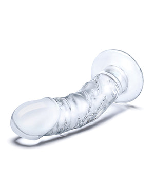 Glas Glas 7" Realistic Curved Glass Dildo w/Veins - Clear - Image 5