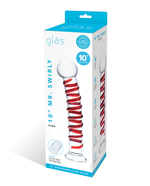Glas Glas 10" Mr. Swirly Dildo - Red