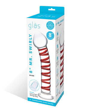 Glas Glas 8" Mr. Swirly Glass Dildo - Red - Image 4