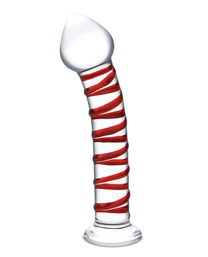 Glas Glas 8" Mr. Swirly Glass Dildo - Red - Image 5