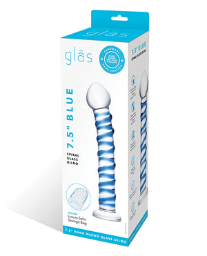 Glas Glas Spiral Glass Dildo - Blue