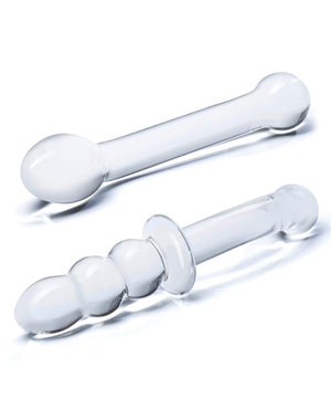 Glas Glas 2 pc G-Spot Pleasure Glass Dildo Set - Clear - Image 4