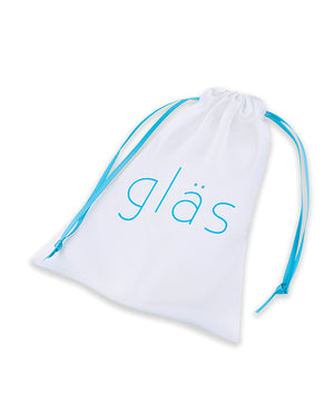 Glas Glas 3.5" Rechargeable Vibrating Beaded Butt Plug - Blue - Image 5