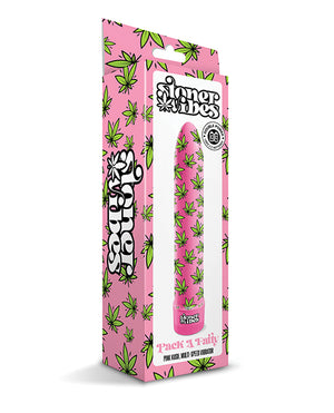 Stoner Vibes Stoner Vibes Pack A Fatty Multi Speed Vibrator - Pink Kush - Image 3