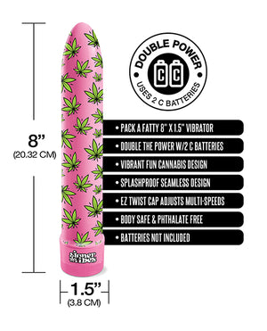 Stoner Vibes Stoner Vibes Pack A Fatty Multi Speed Vibrator - Pink Kush - Image 2
