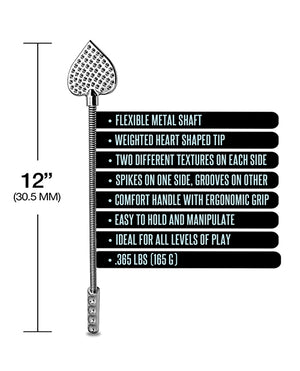 Nixie Nixie Flaming Heart Riding Crop - Silver - Image 4