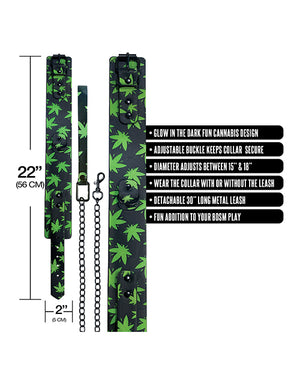 Stoner Vibes Stoner Vibes Glow in the Dark Collar &amp; Leash - Image 4