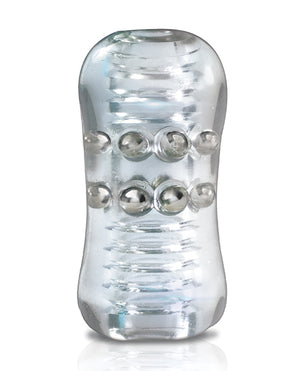 MSTR B8 Head Banger Beaded Clear-View Stroker - Clear - Image 2