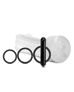 Happy Ending MSTR B8 Squeeze Box Vibrating Pussy Pack - Kit of 5 Clear - Image 3