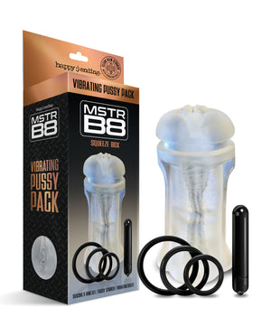 Happy Ending MSTR B8 Squeeze Box Vibrating Pussy Pack - Kit of 5 Clear