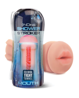 Happy Ending Shower Stroker Mouth - Ivory - Image 4