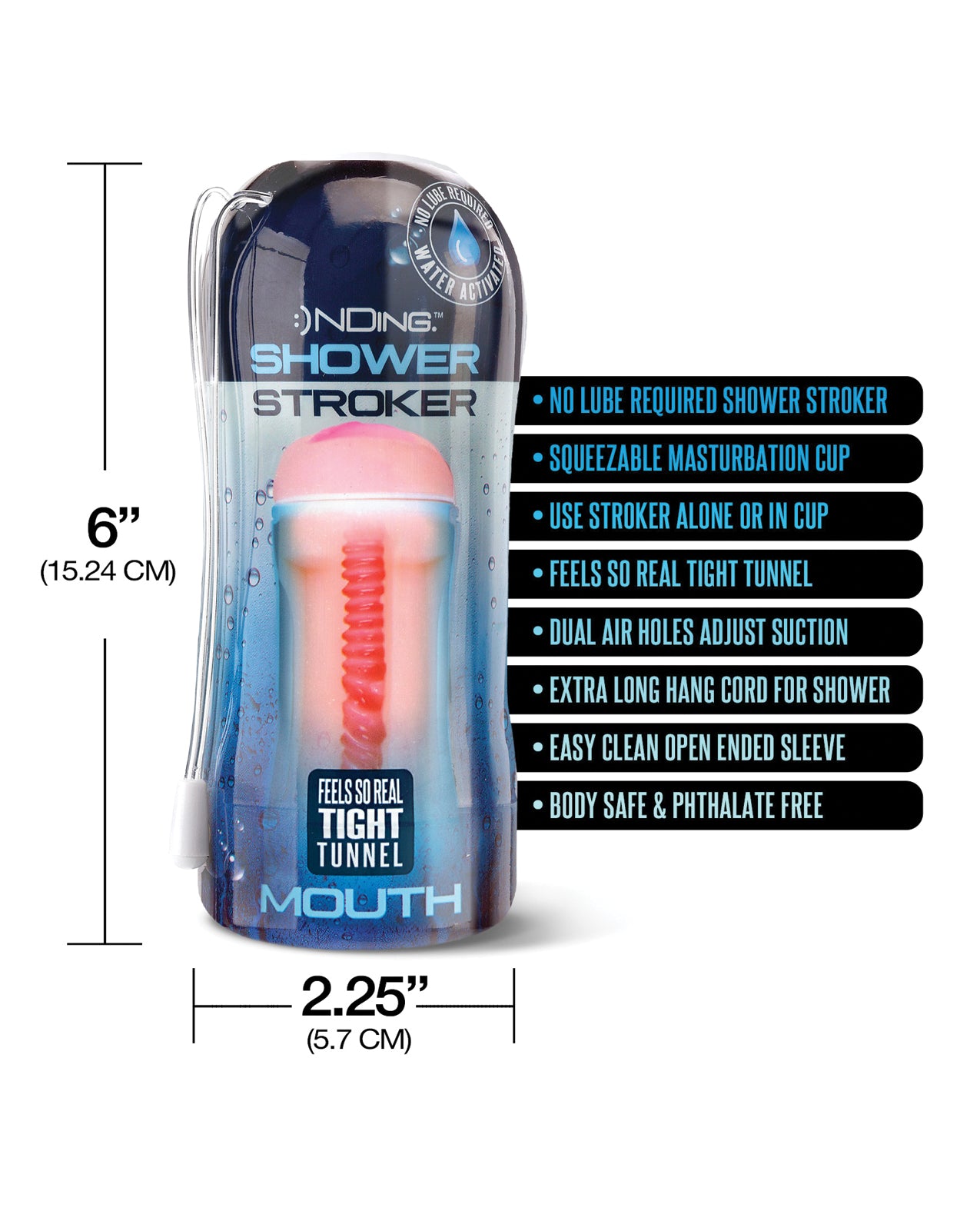 Happy Ending Shower Stroker Mouth - Ivory