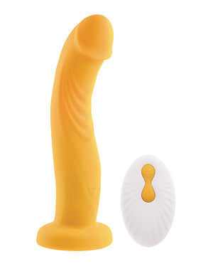 Gender X Gender X Sweet Embrace Dual Motor Strap On Vibe w/Harness - Yellow - Image 5