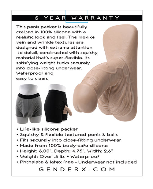 Gender X Gender X 4" Silicone Packer - Ivory - Image 2