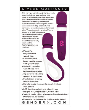 Gender X Gender X Handle It Wand - Purple/White - Image 4