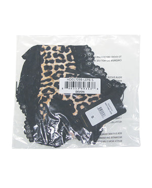 Devon Microfiber and Lace G-String Panty - Leopard XL - Image 4